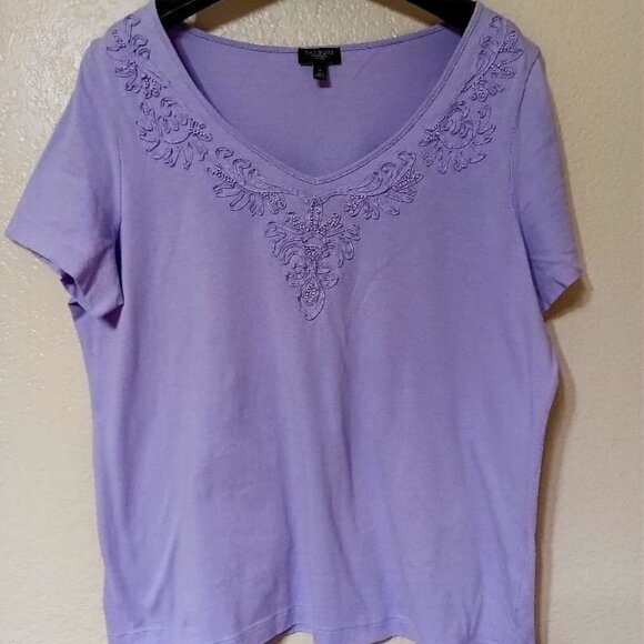 Excellent condition Lavender, Women's Top Beaded, Embroidered - Picture 1 of 3